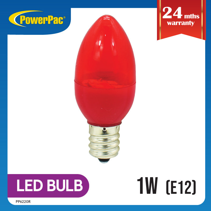 财神灯 1W E12 LED Bulb red light (PP6220R)