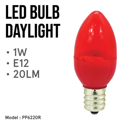 财神灯 1W E12 LED Bulb red light (PP6220R)