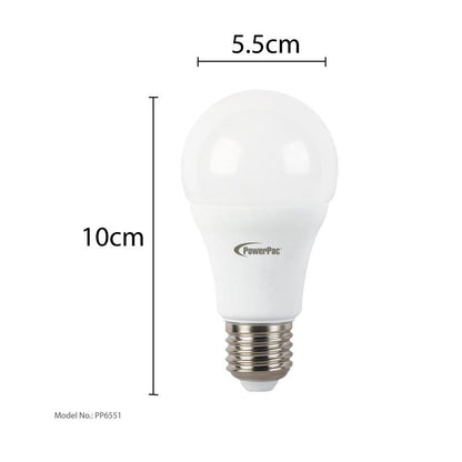 2 Pieces x PowerPac 5.5W E27 Vertex LED Bulb (PP6551/PP6551WW) - PowerPacSG