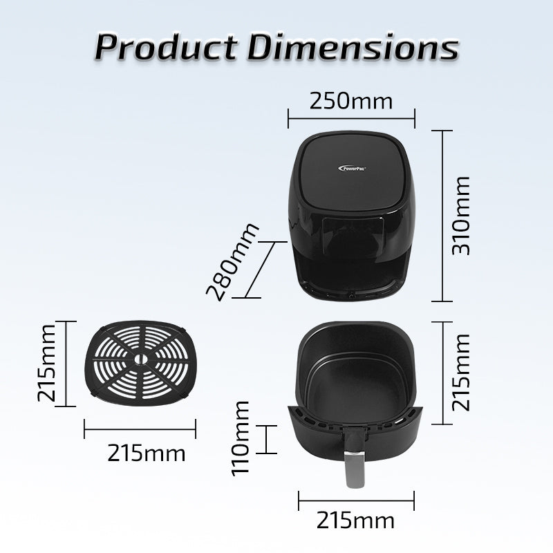 Digital Air fryer 4.5L with Hot Air Flow System (PPAF351)