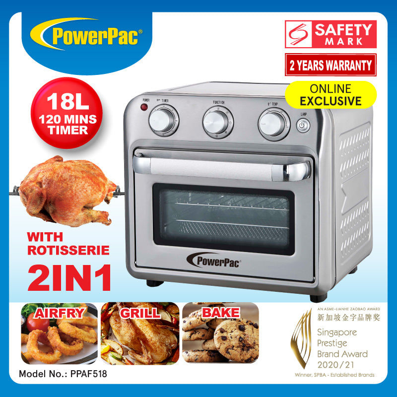 Air Fryer Oven With Rotisseries, Air Fryer Basket 18L (PPAF518)