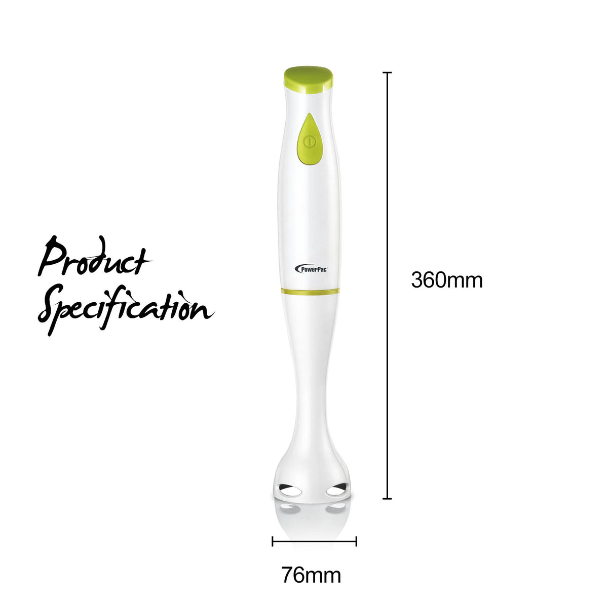 Mix Hand Blender with Stainless Steel Blade (PPBL181) - PowerPacSG