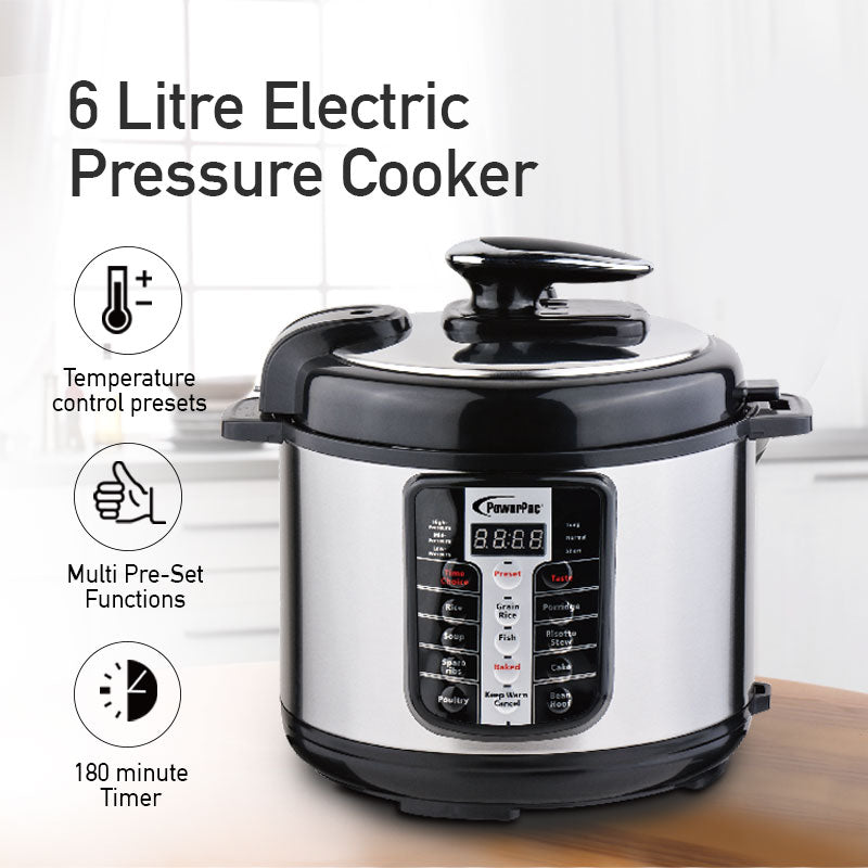 Electric pressure cooker 6 litre sale