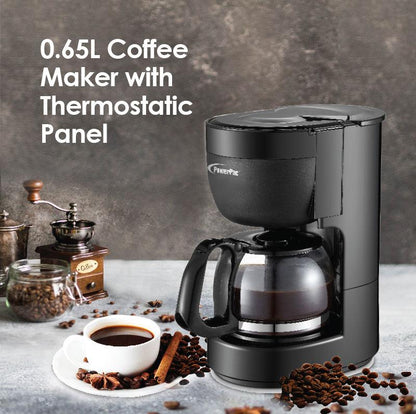 0.65L Coffee Maker with Thermostatic Panel and Washable Filter (PPCM301) - PowerPacSG