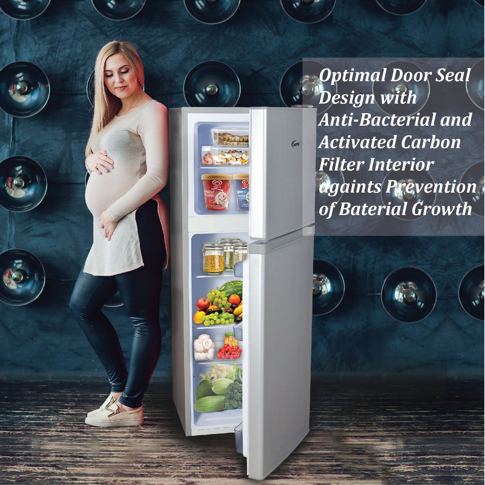 136L 2 Door Mini Bar Fridge with Freezer (PPF136) - PowerPacSG