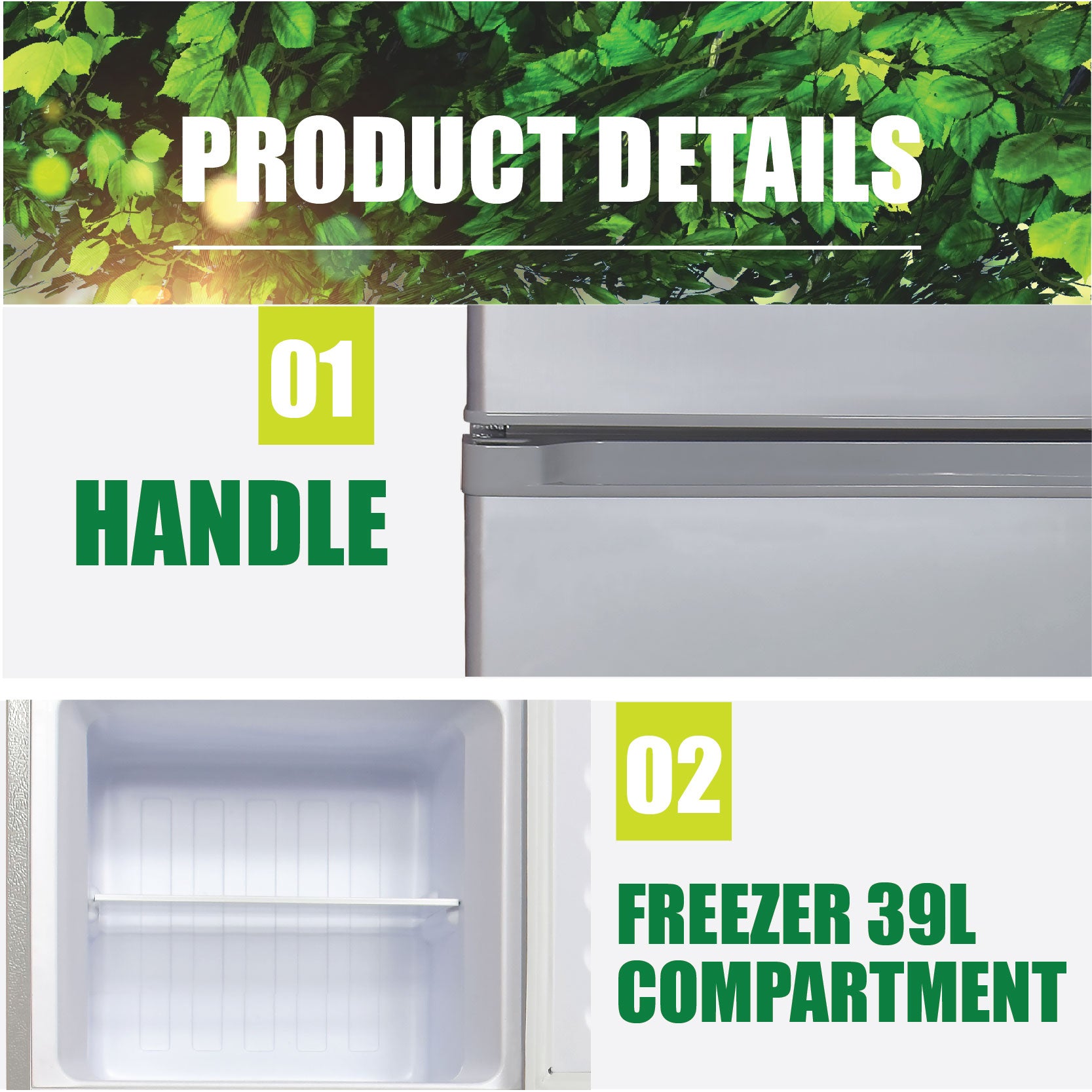 136L 2 Door Mini Bar Fridge with Freezer (PPF136) - PowerPacSG