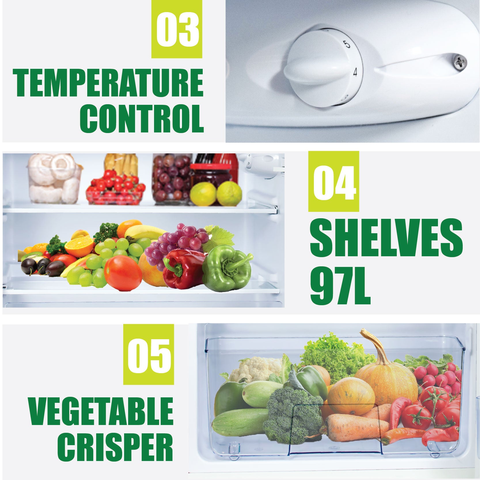 136L 2 Door Mini Bar Fridge with Freezer (PPF136) - PowerPacSG