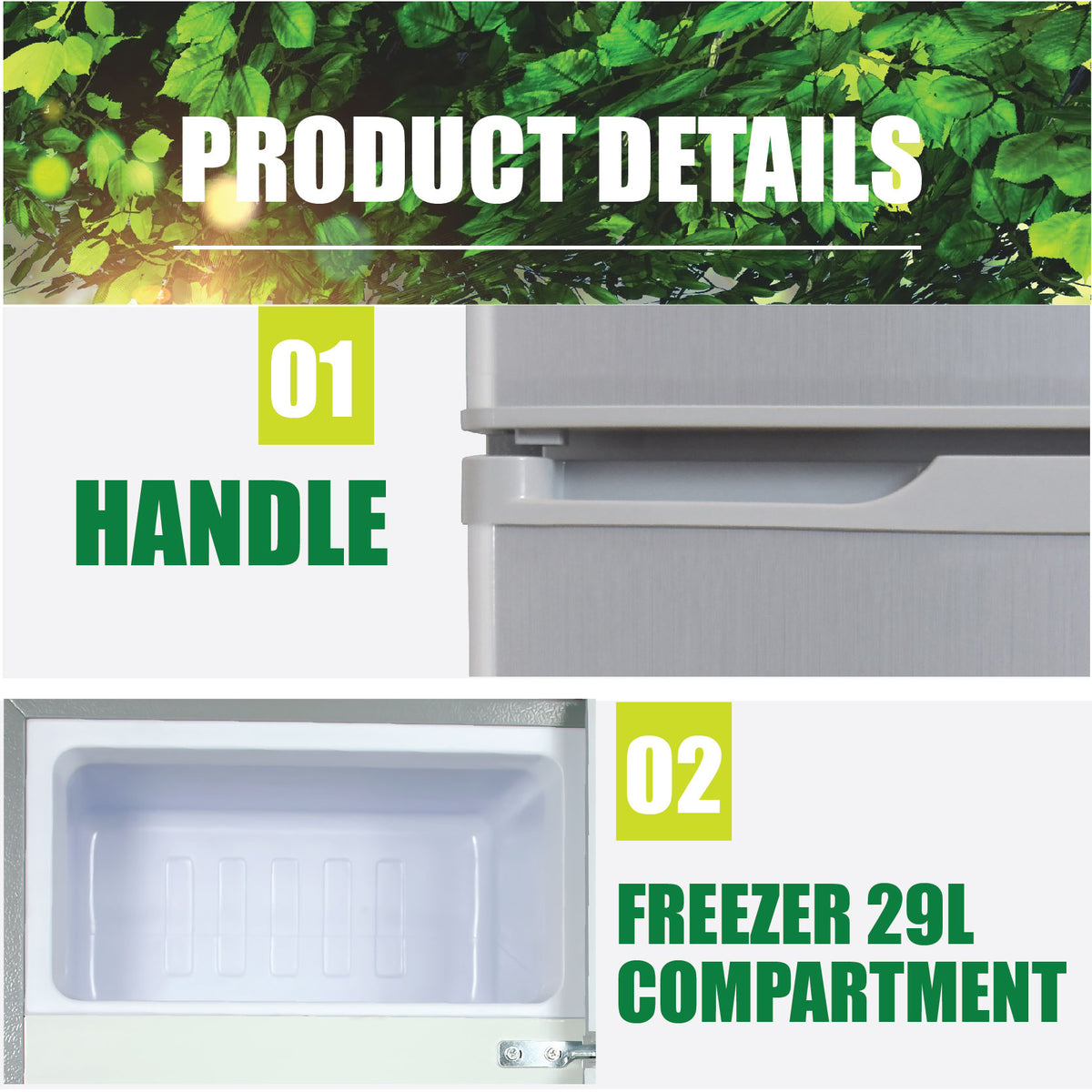 71L 2 Door Mini Bar Fridge with Freezer (PPF85) - PowerPacSG