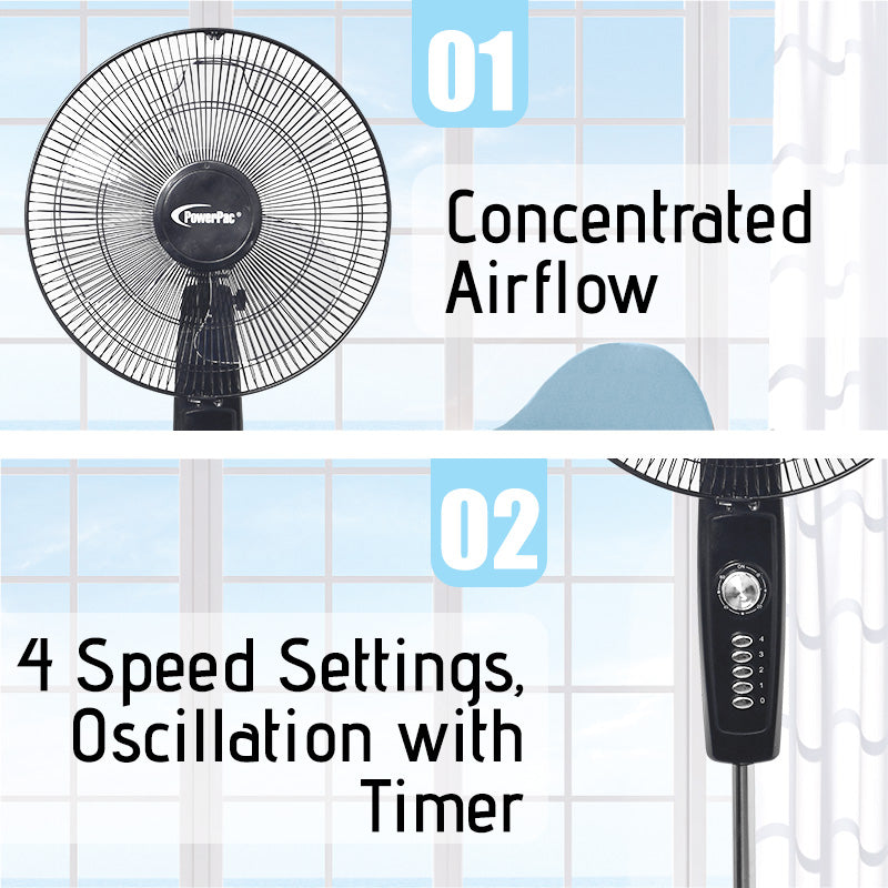 Stand Fan 16&quot; with Timer (PPFS30)