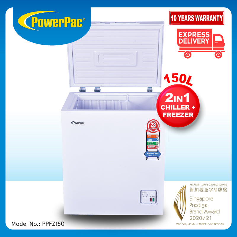 150L Chest Freezer CFC Free, Chiller &amp; Freezer (PPFZ150W)