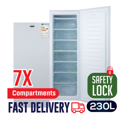 230L Chest Freezer, Upright freezer, Freestanding Freezer 230L (PPFZ230)