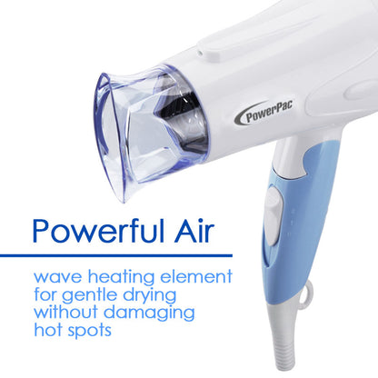 Hair Dryer with 2 Speed Selector and Foldable (PPH1200) - PowerPacSG