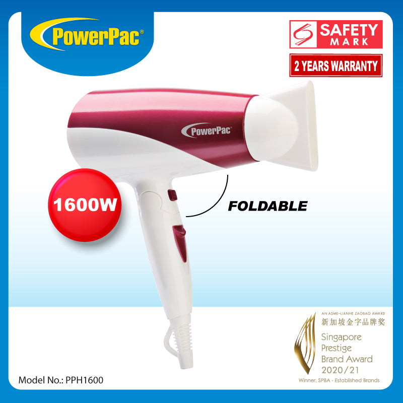 Turbo Hair Dryer with cool air 1600W (PPH1600)