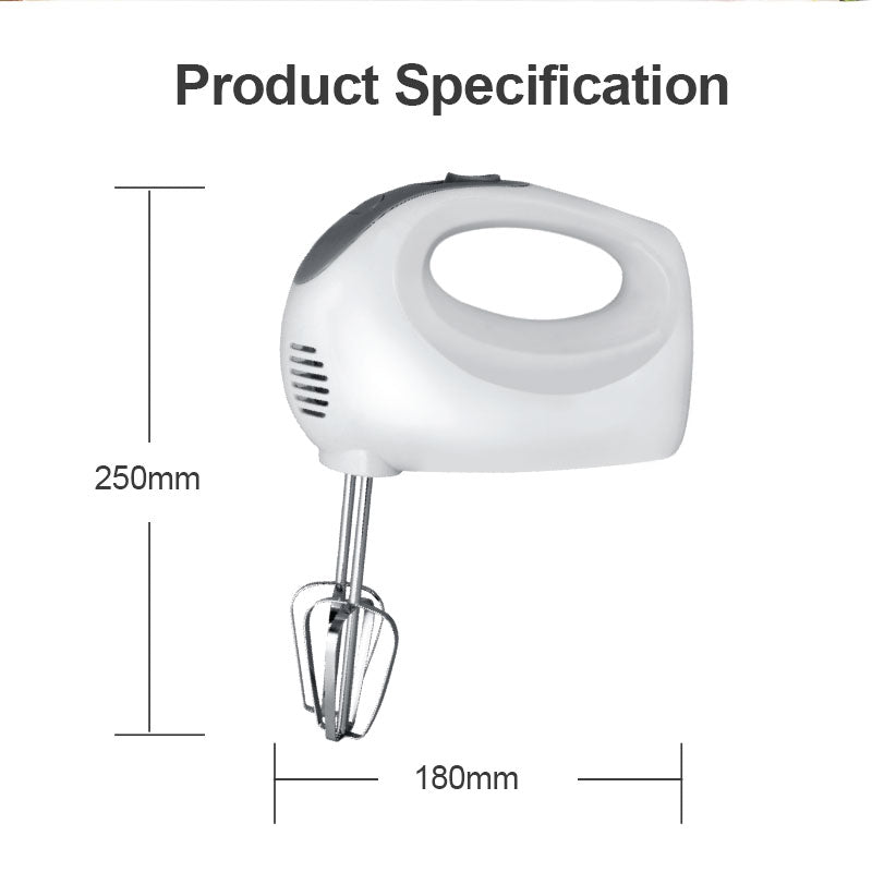 Hand Mixer With 5 Speeds & Eject Function (PPHM108) - PowerPacSG