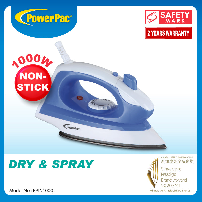 Dry Iron with Spray and Non Stick Plate (PPIN1000)