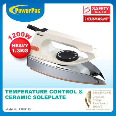 Heavy Dry Iron with Temperature control 1.3KG (PPIN1125)