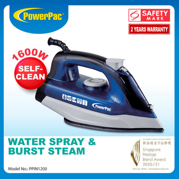 Steam Iron with Spray, Non Stick Plate (PPIN1200)