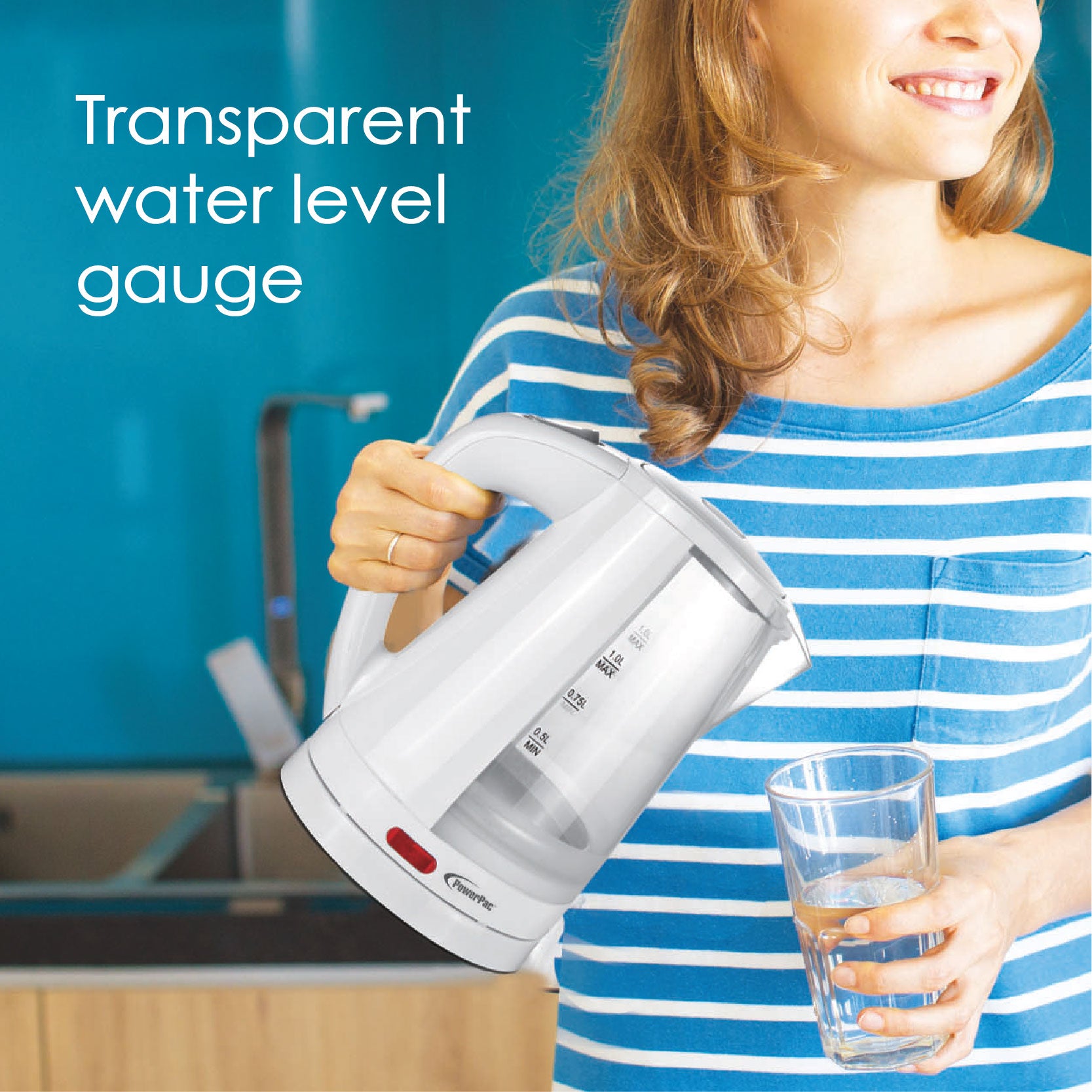 1.0L Kettle Jug with UK Strix Controller stainless steel (PPJ2001 ...