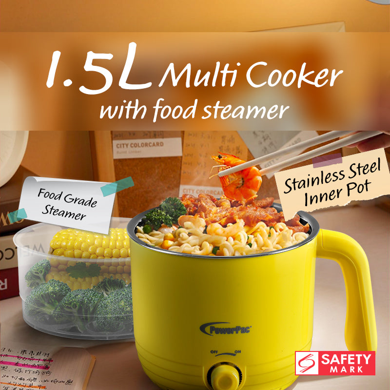 Multi Cooker 1.2L steamboat noodle cooker and Food Steamer (PPJ2012)