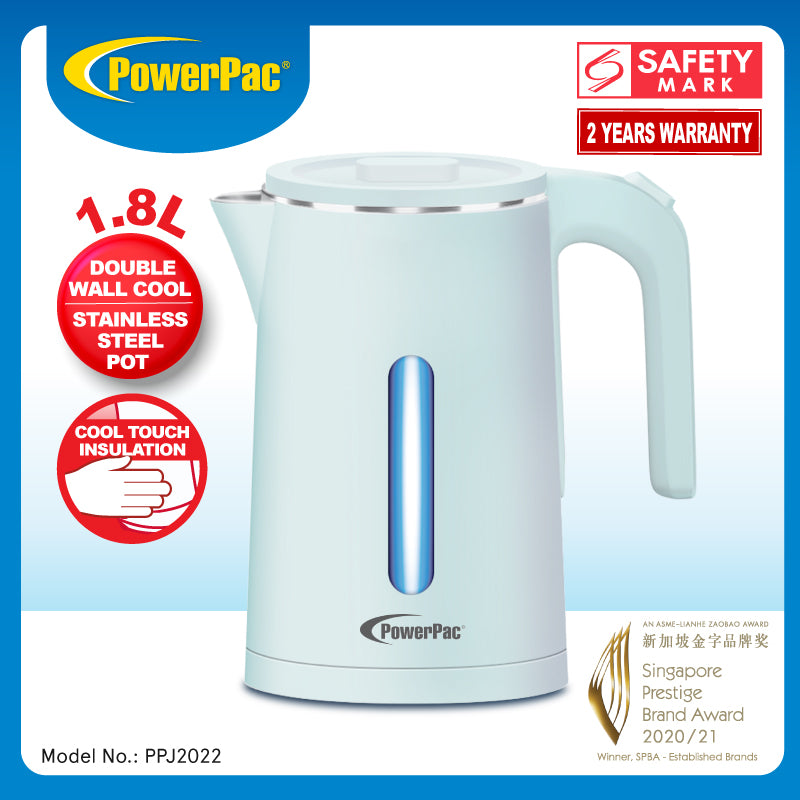 Electric Kettle Jug, Cordless Kettle 1.8L Cool Touch Insulation (PPJ2022) Blue