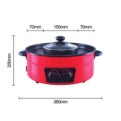 2  in 1 Steamboat & BBQ Grill, Multi Cooker (PPMC677)