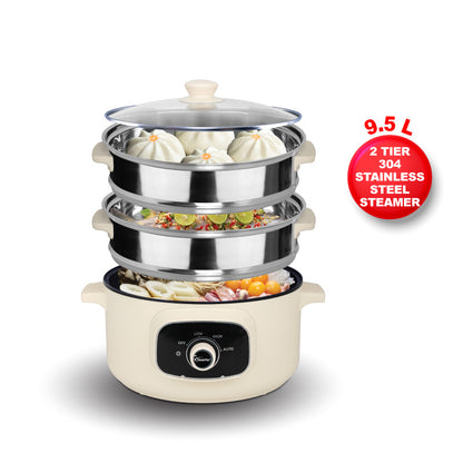 9.5L Multi Function Food Steamer, Multi Cooker with Non-stick inner Pot (PPMC787S)