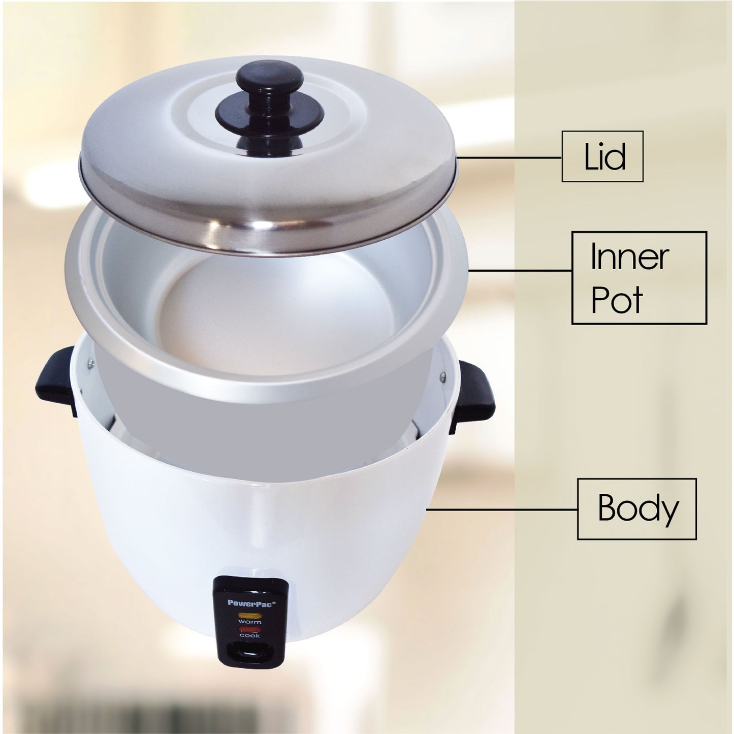 0.6L Rice Cooker with Aluminium inner pot  (PPRC2)