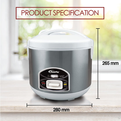 1.8L 3in1 Rice, Porridge Cooker And Steamer (PPRC42) - PowerPacSG