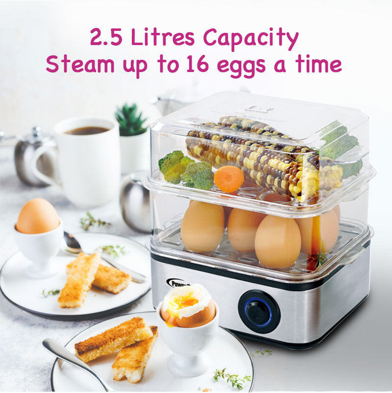 Food steamer 2.5L Multifunction 2 Tier Steamer (PPS706) - PowerPacSG