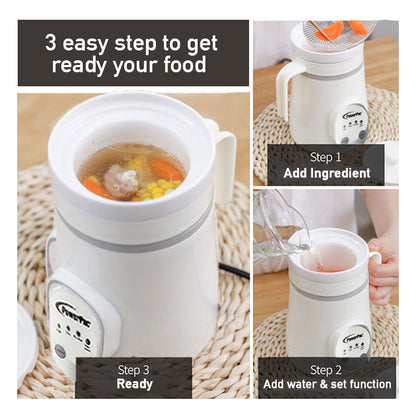 Personal Electric Mug Health Slow cooker 0.6L (PPSC06) - PowerPacSG