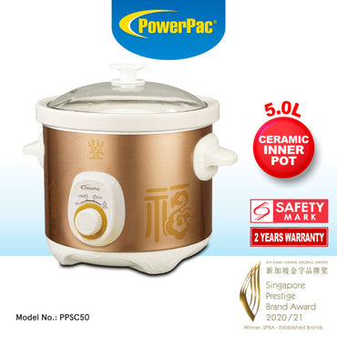 5L Slow Cooker with Ceramic Pot (PPSC50)