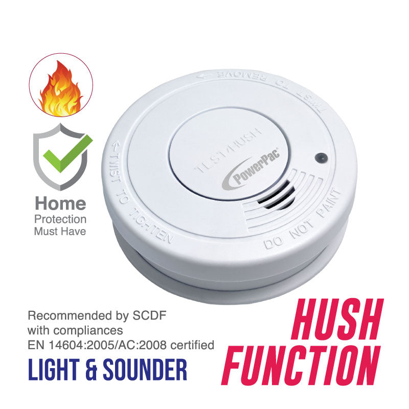 Smoke Detector with HUSH function (PPSD127) - PowerPacSG