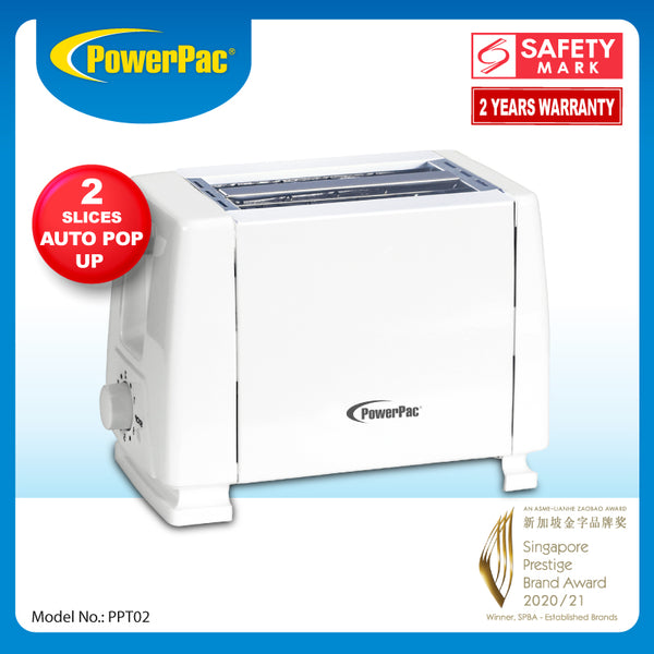 2 Slice Bread Toaster Pop-up (PPT02) - PowerPacSG