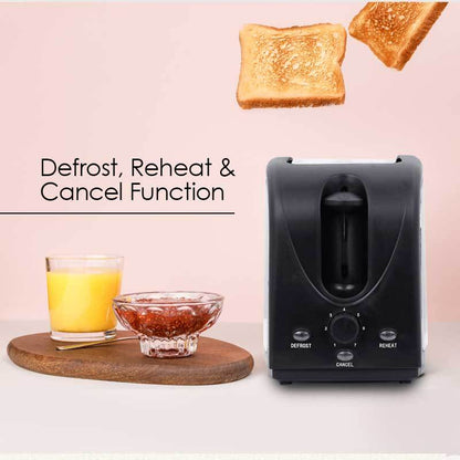 2 slice Bread Toaster Pop-Up with Defrost and Re-heat  (PPT03) - PowerPacSG