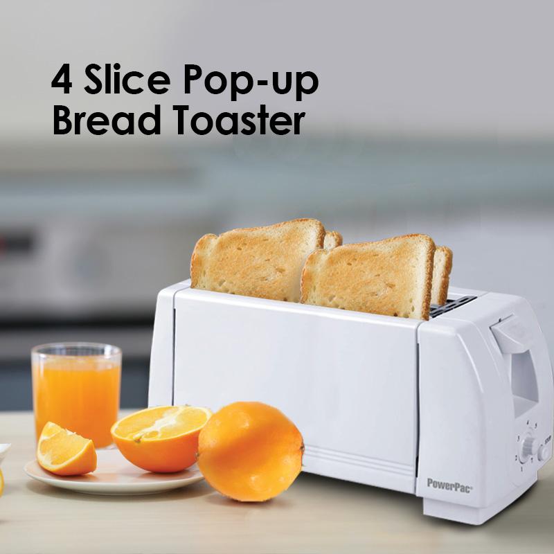 4 Slice Pop-up Bread Toaster ( PPT04) - PowerPacSG