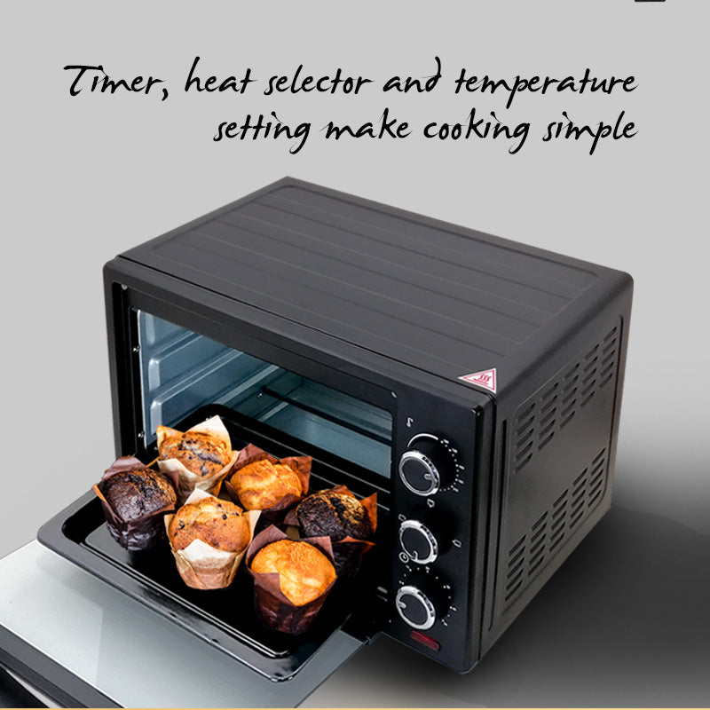 Electric Oven 25L with 1 sets of baking tray and grill and heating selector (PPT25) - PowerPacSG