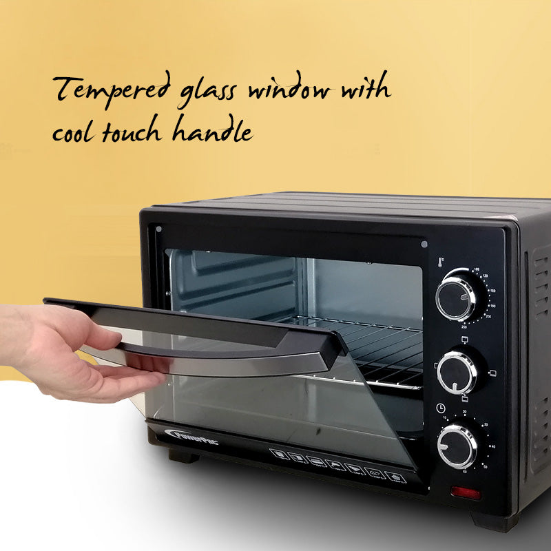 Electric Oven 25L with 1 sets of baking tray and grill and heating selector (PPT25) - PowerPacSG