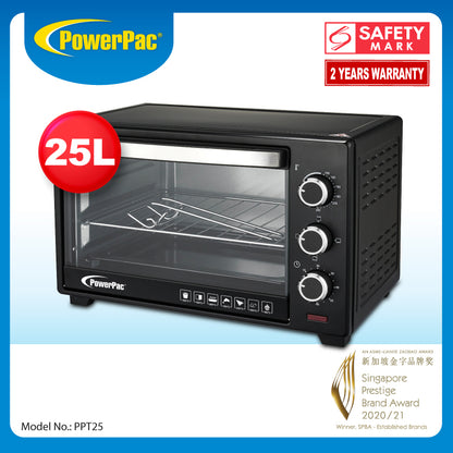 Electric Oven 25L with 1 sets of baking tray and grill and heating selector (PPT25+DDQ-A01G1)