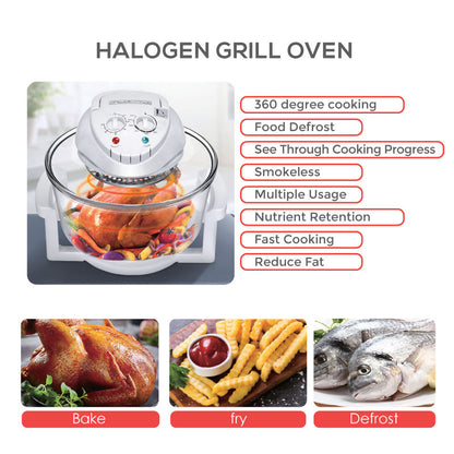 Halogen Oven 12L with 360 Grill and 60mins timer (PPT615) - PowerPacSG