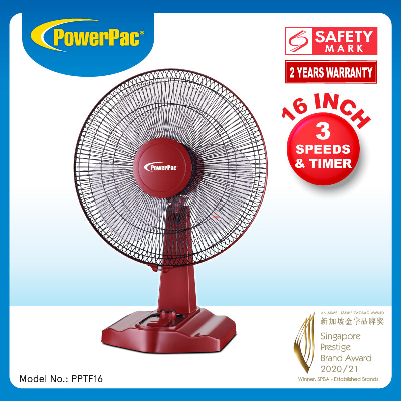 Table Fan 16" Desk Fan With Timer (PPTF16)