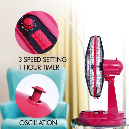 Table Fan 16" Desk Fan With Timer (PPTF16) - PowerPacSG