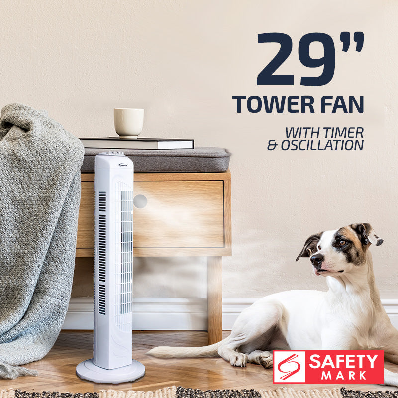 2Pcs x Tower Fan 29&quot; with Oscillation &amp; Timer (PPTF290)