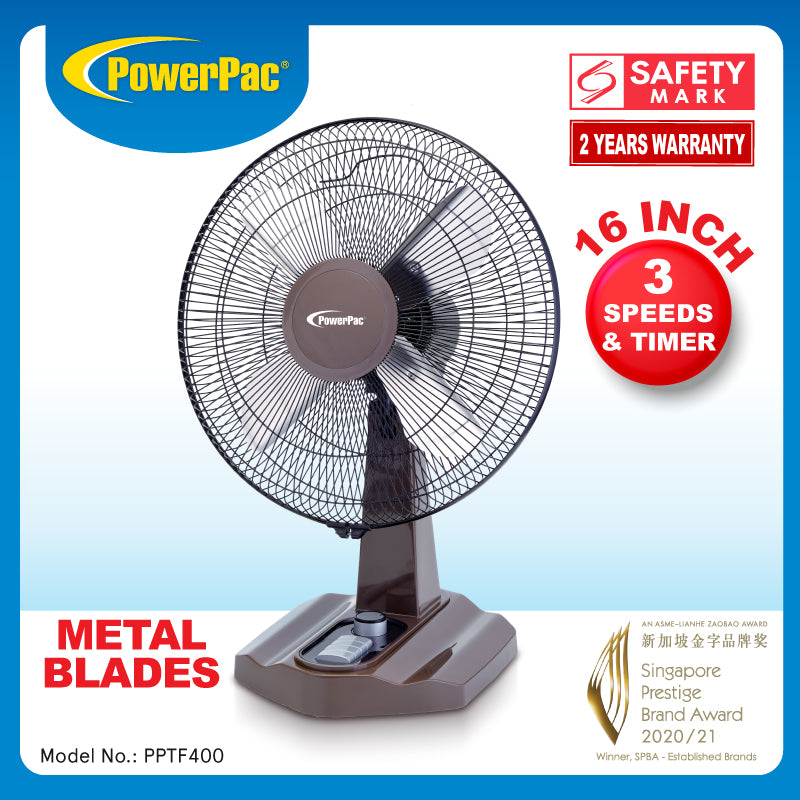 Desk Fan 16&quot; with Metal Blades (PPTF400)