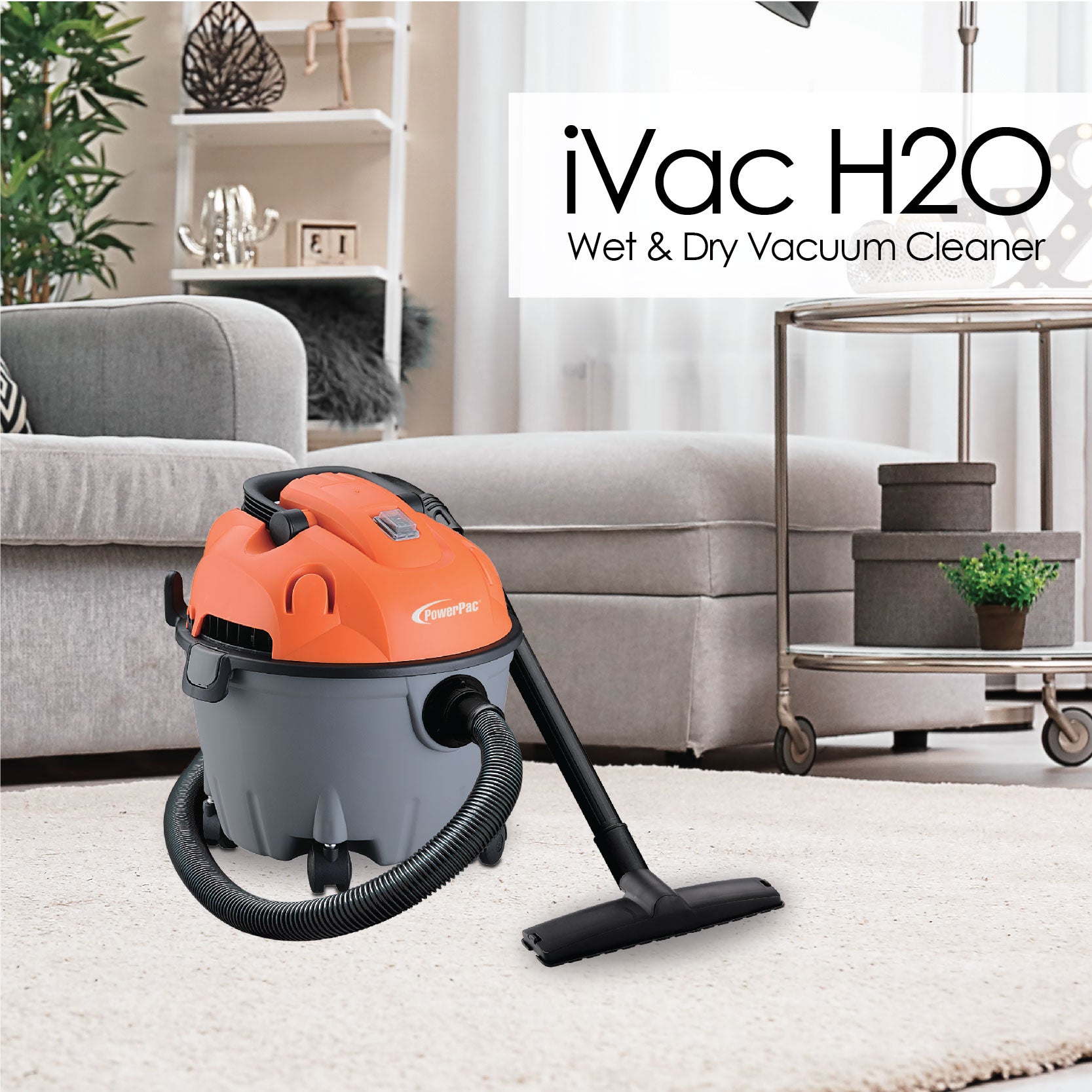 Wet & Dry Vacuum Cleaner 1200 Watts (PPV1500) - PowerPacSG