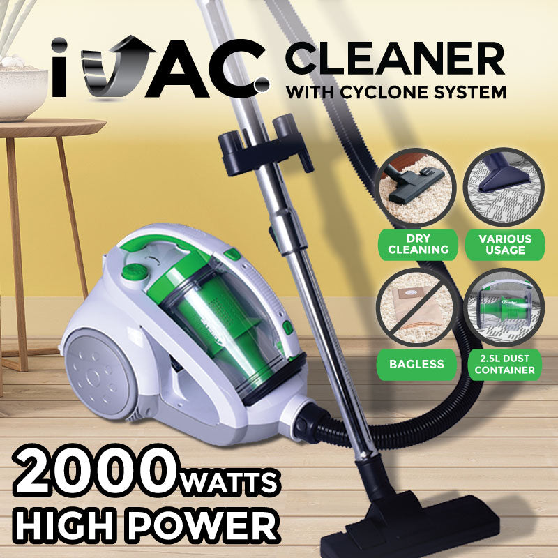 Cyclone Vacuum Cleaner 2000 Watts (PPV2000) - PowerPacSG