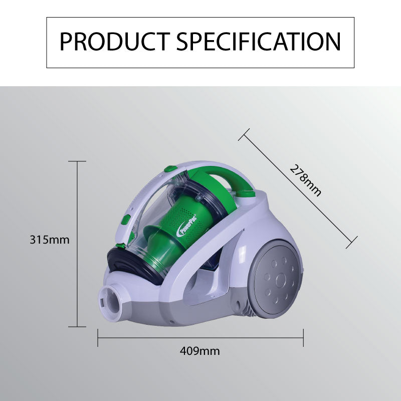 Cyclone Vacuum Cleaner 2000 Watts (PPV2000) - PowerPacSG