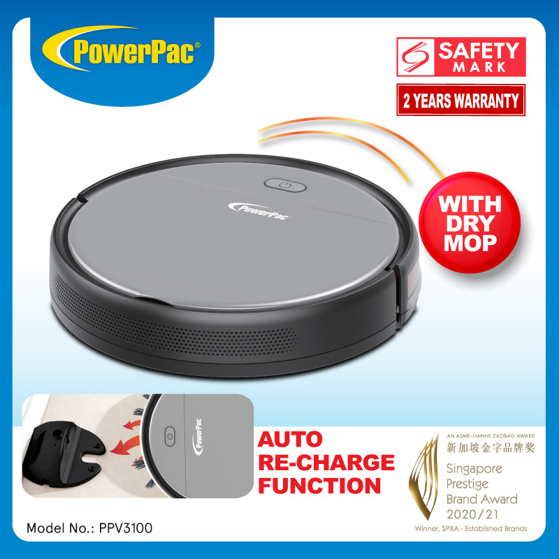 Robotic Vacuum Cleaner with Automatic Return & Dry mop (PPV3100)