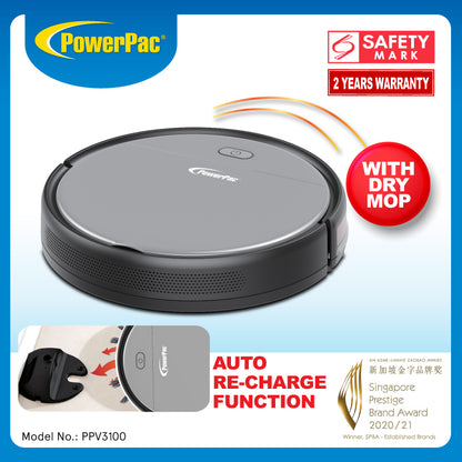 Robotic Vacuum Cleaner with Automatic Return & Dry mop (PPV3100)