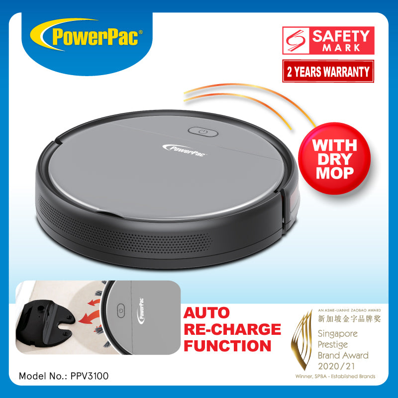 Robotic Vacuum Cleaner with Automatic Return &amp; Dry mop (PPV3100)