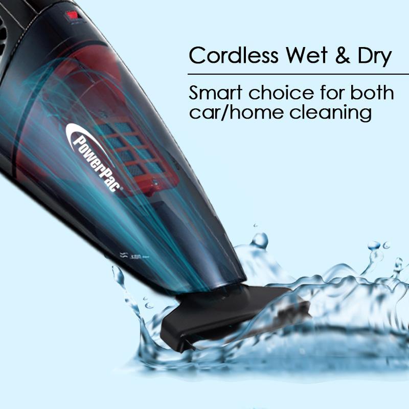 Rechargeable Portable Handheld Cordless Wet &amp; Dry Vacuum Cleaner 9.6V,70W  (PPV602) - PowerPacSG